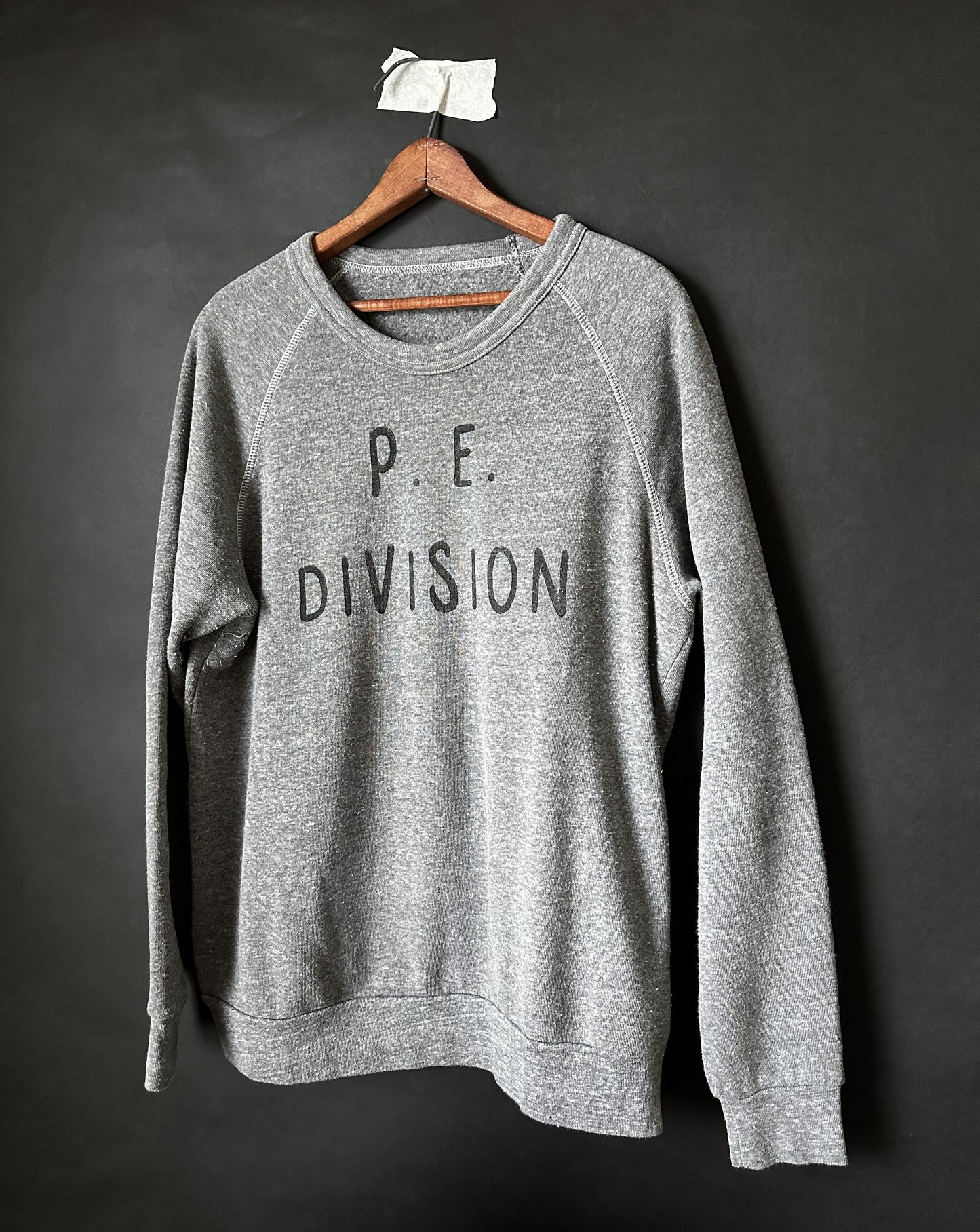 P.E. DIVISION HAND STAMPED SWEATSHIRT | ATHLETIC GREY TRI-BLEND