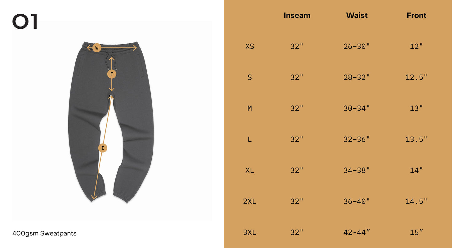 PHYS. ED. HAND STAMPED SWEATPANTS | NATURAL