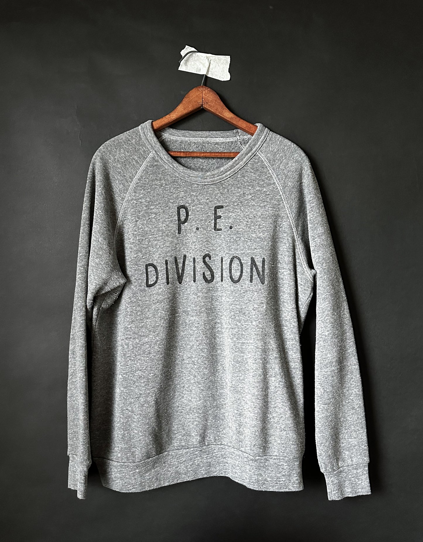P.E. DIVISION HAND STAMPED SWEATSHIRT | ATHLETIC GREY TRI-BLEND
