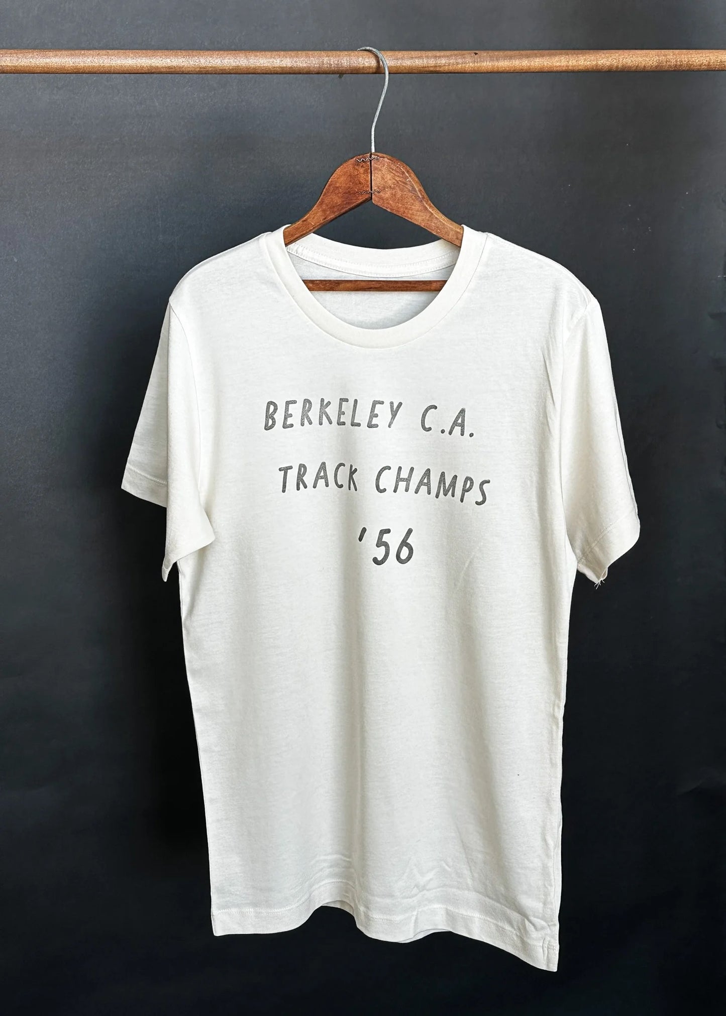 BERKELEY C.A. TRACK CHAMPS '56 HAND STAMPED TEE